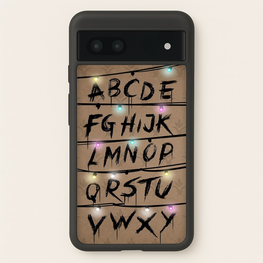 Stranger Alphabet Wall - Stranger Things Phone Case for Google Pixel 6a