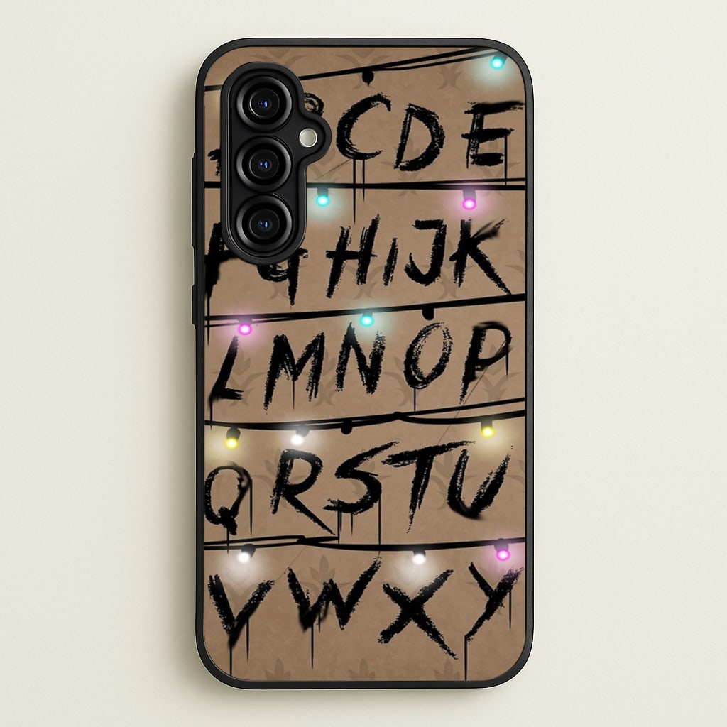 Stranger Alphabet Wall - Stranger Things Phone Case for Galaxy A54