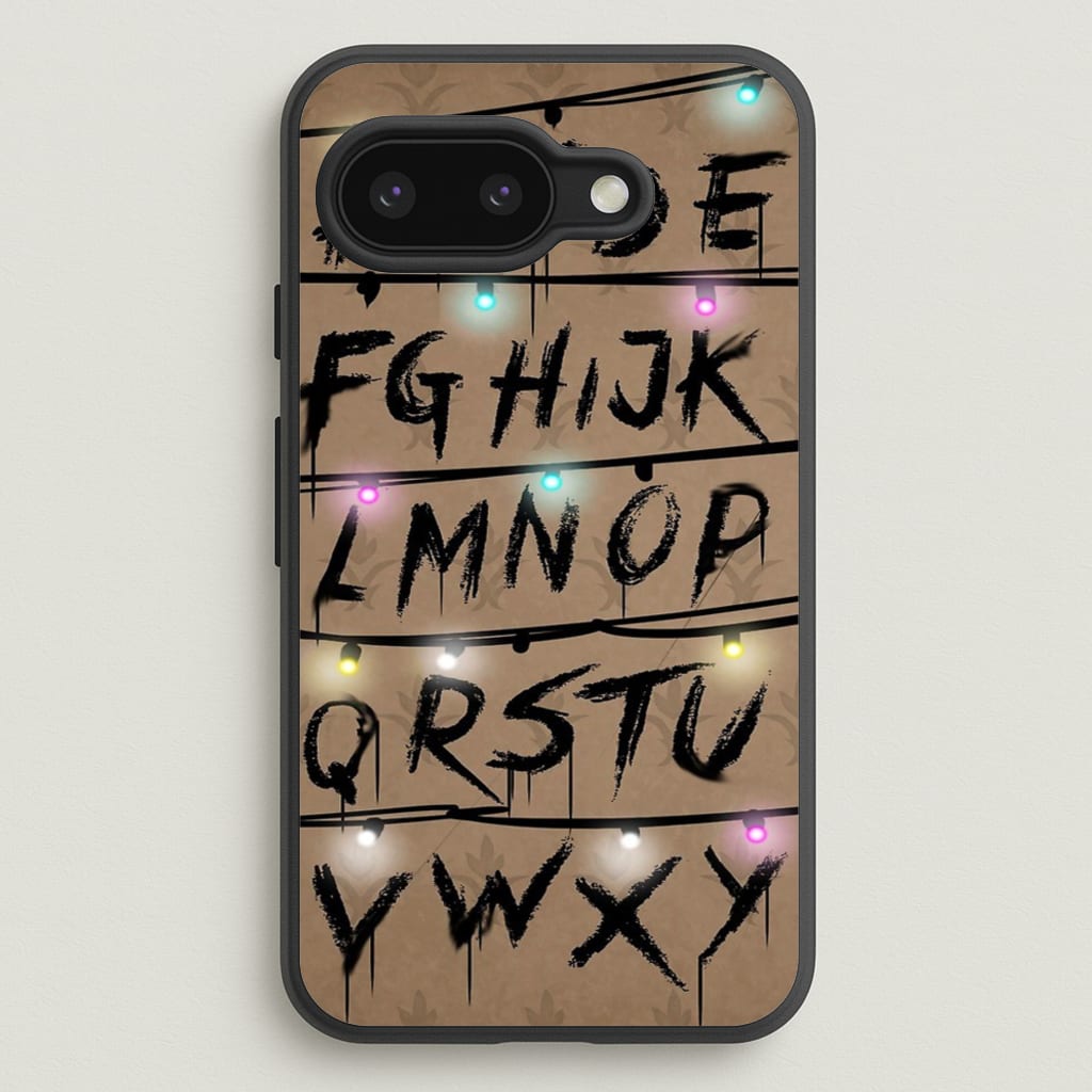 Stranger Alphabet Wall - Stranger Things Phone Case for Google Pixel 9a