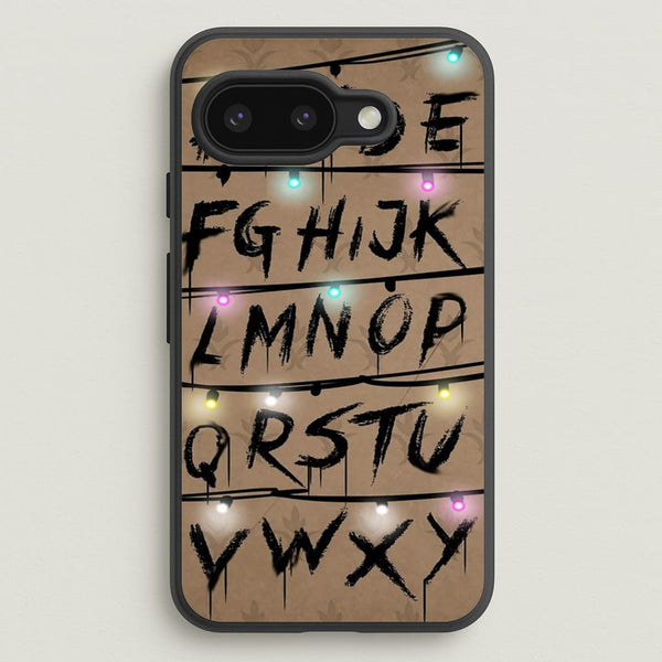 Stranger Alphabet Wall - Stranger Things Phone Case for Google Pixel 9a