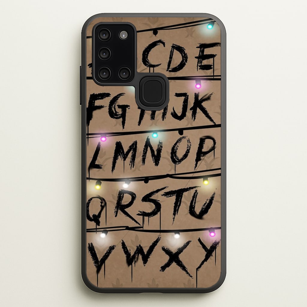 Stranger Alphabet Wall - Stranger Things Phone Case for Galaxy A21s