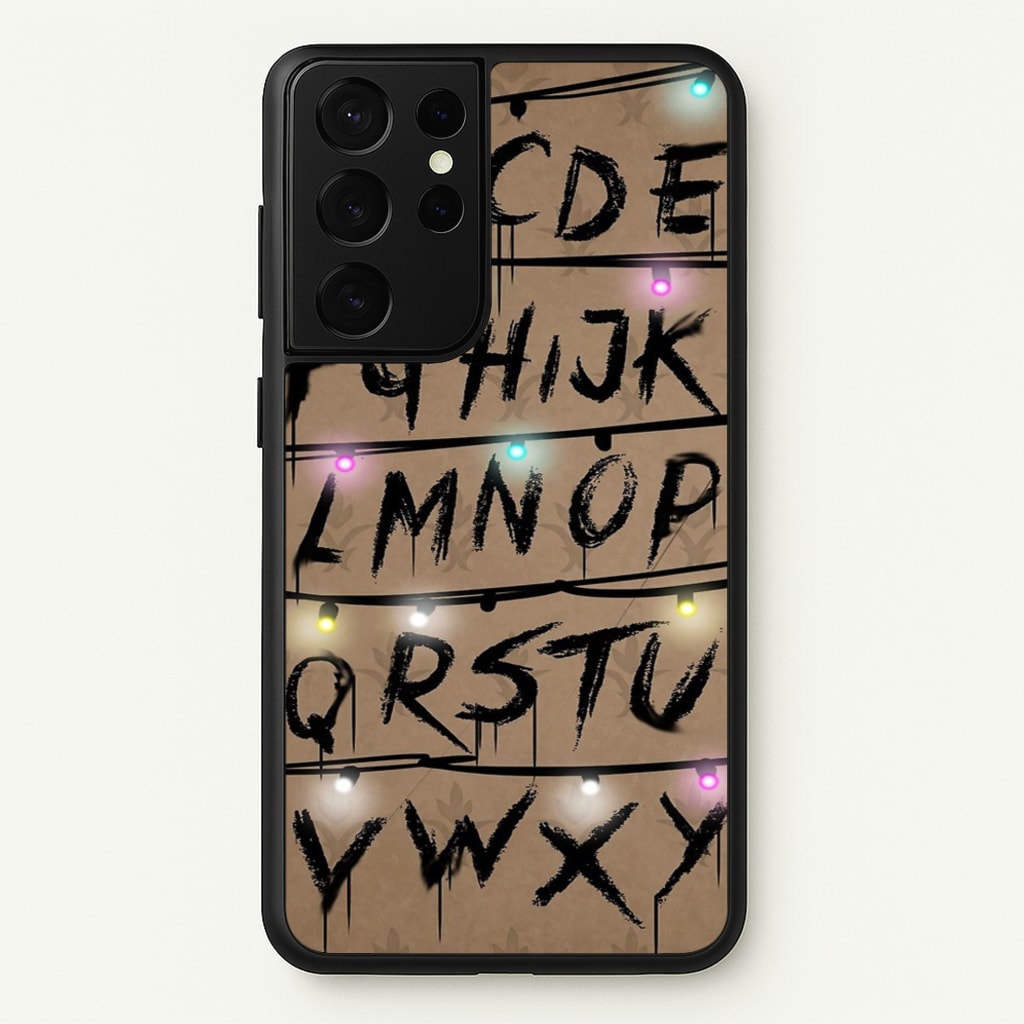 Stranger Alphabet Wall - Stranger Things Phone Case for Galaxy S21 Ultra