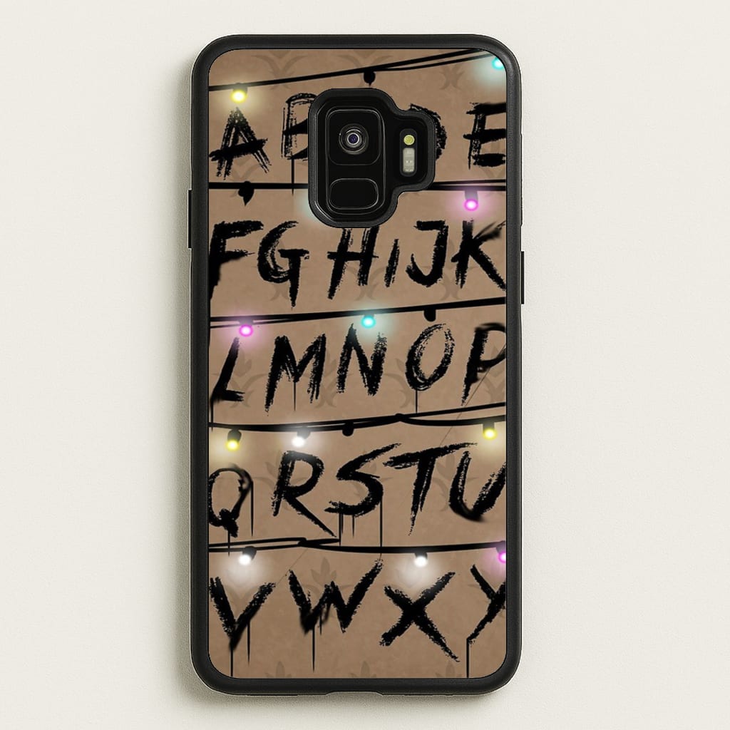 Stranger Alphabet Wall - Stranger Things Phone Case for Galaxy S9