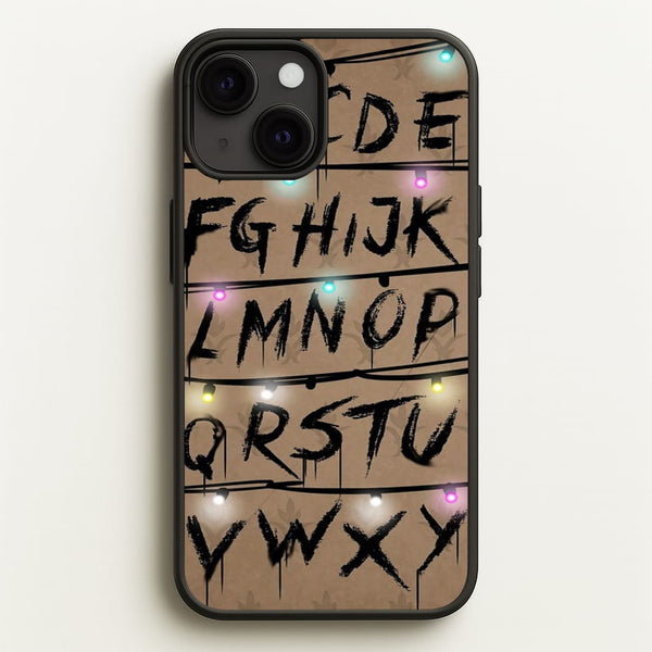Stranger Alphabet Wall - Stranger Things Phone Case for iPhone 13