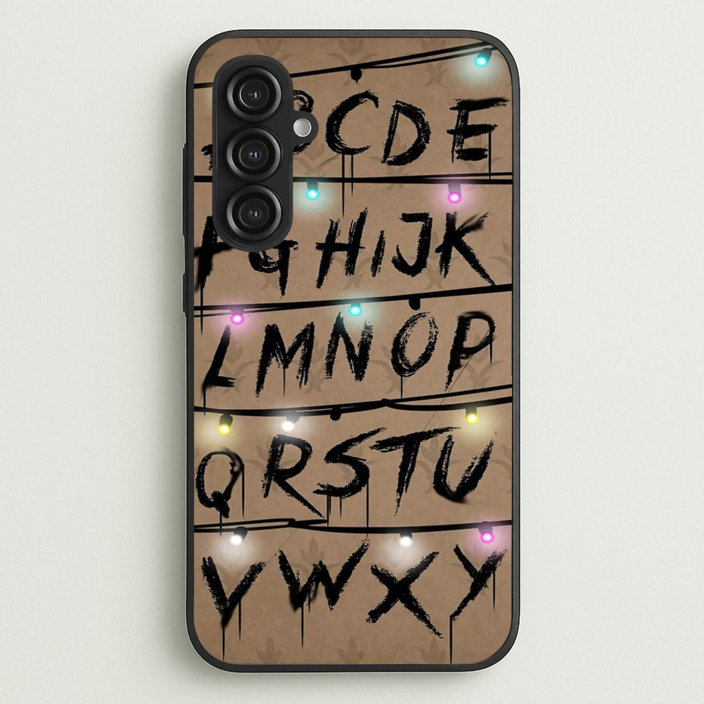 Stranger Alphabet Wall - Stranger Things Phone Case for Galaxy S23FE
