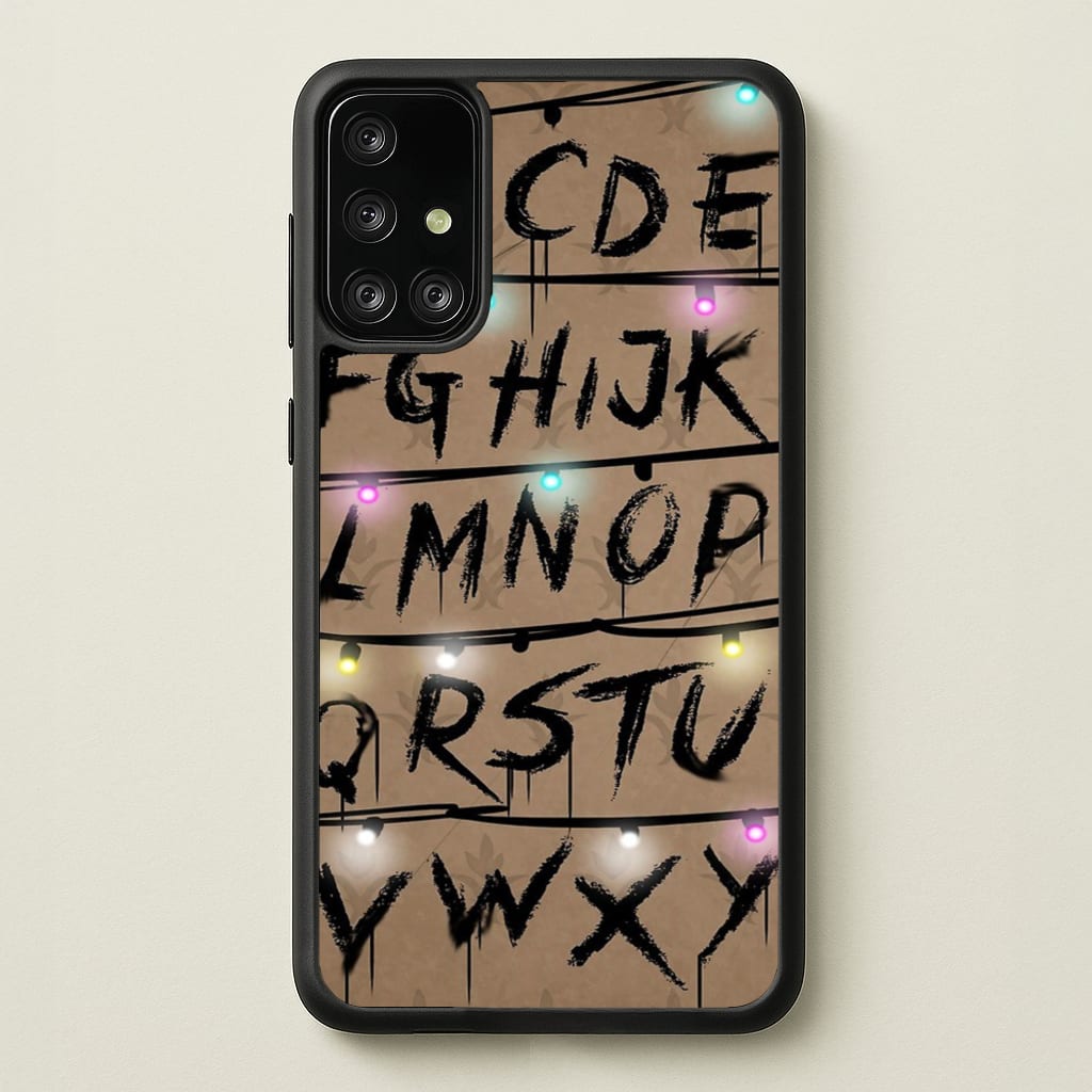Stranger Alphabet Wall - Stranger Things Phone Case for Galaxy A71