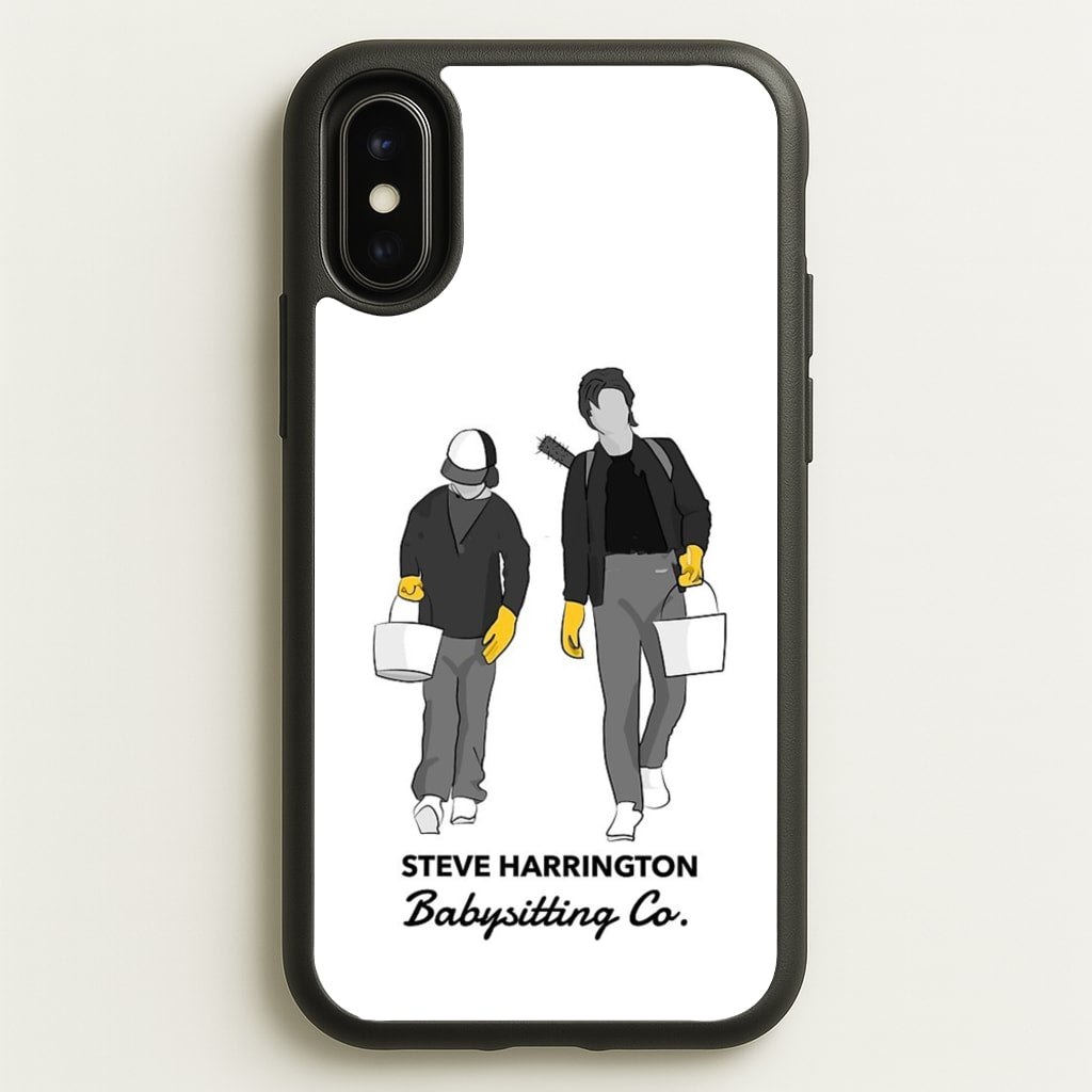 Steve Harrington Babysitting Co - Stranger Things Phone Case for iPhone X / XS