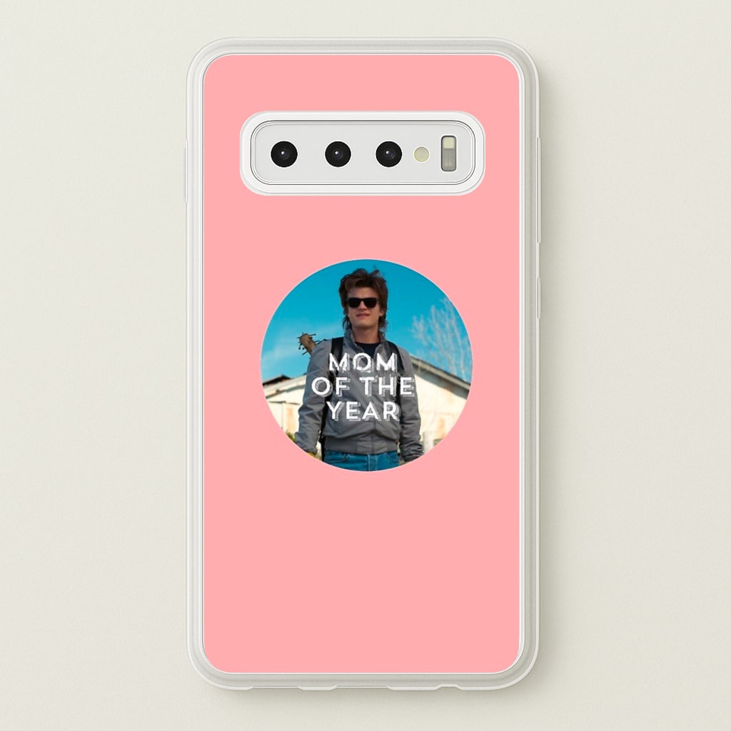 Steve Harrington - Mom Of The Year - Stranger Things Phone Case for Galaxy S10 Plus