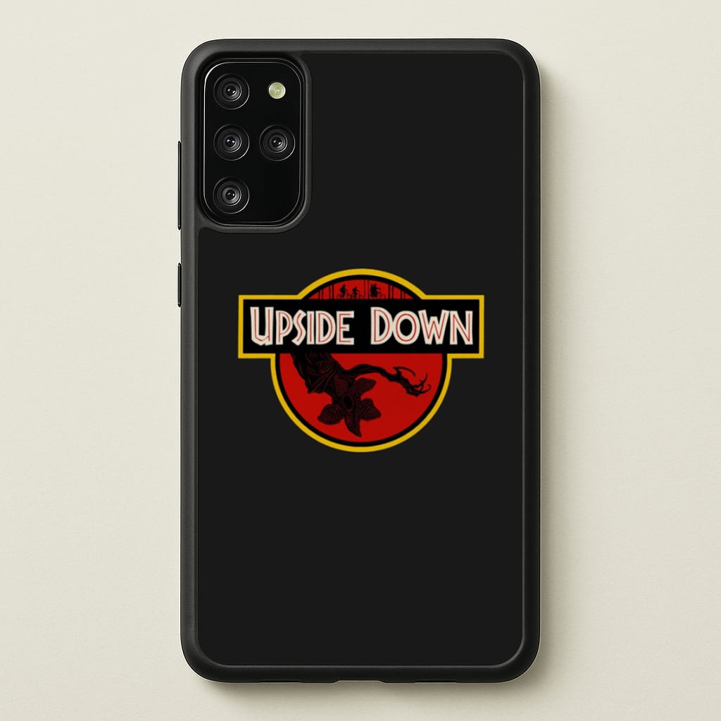 Upside Down - Jurassic Inspired Stranger - Stranger Things Phone Case for Galaxy S20 Plus