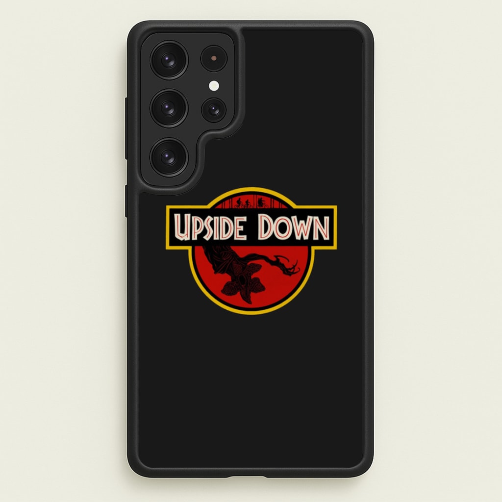 Upside Down - Jurassic Inspired Stranger - Stranger Things Phone Case for Galaxy S23 Ultra
