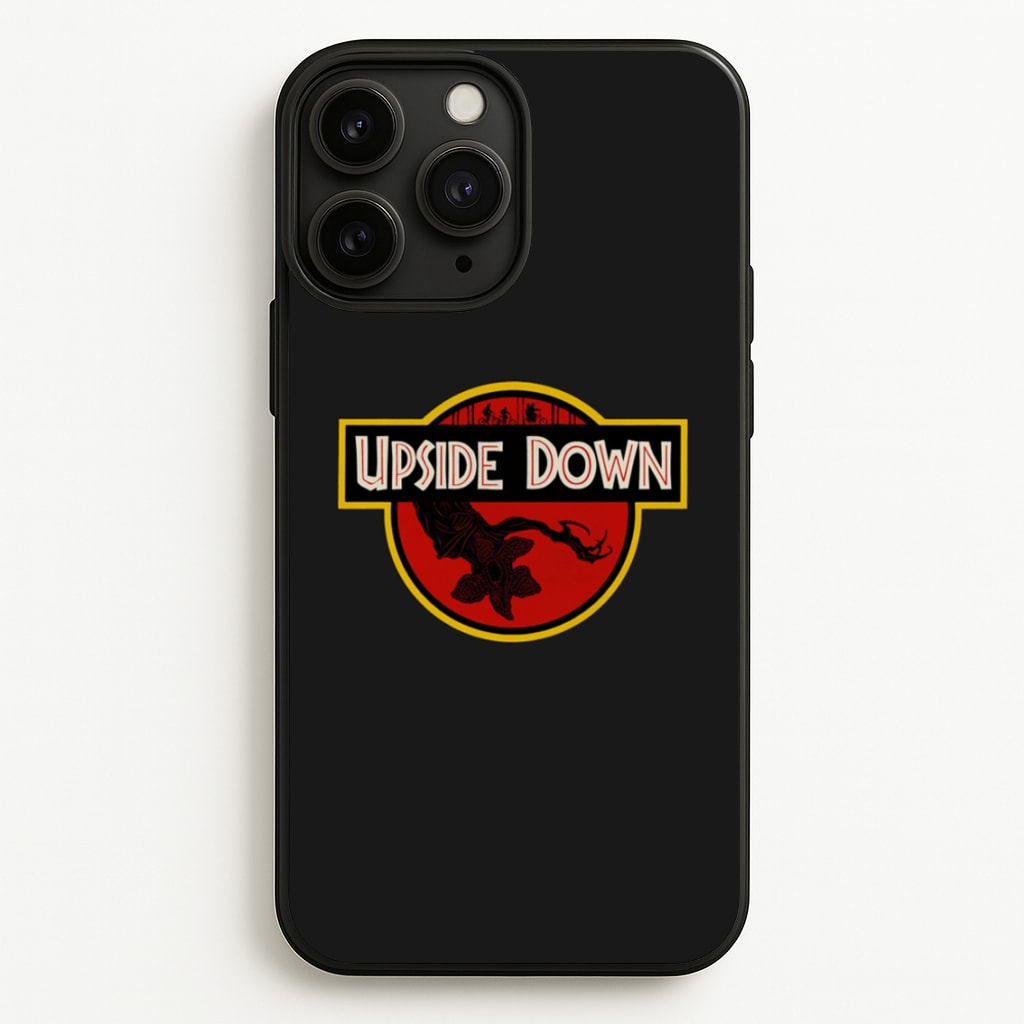 Upside Down - Jurassic Inspired Stranger - Stranger Things Phone Case for iPhone 11 Pro Max