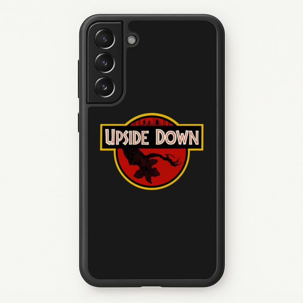 Upside Down - Jurassic Inspired Stranger - Stranger Things Phone Case for Galaxy S21 Plus