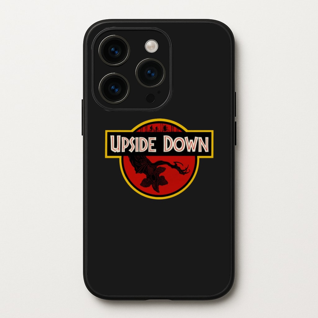 Upside Down - Jurassic Inspired Stranger - Stranger Things Phone Case for iPhone 14 Pro