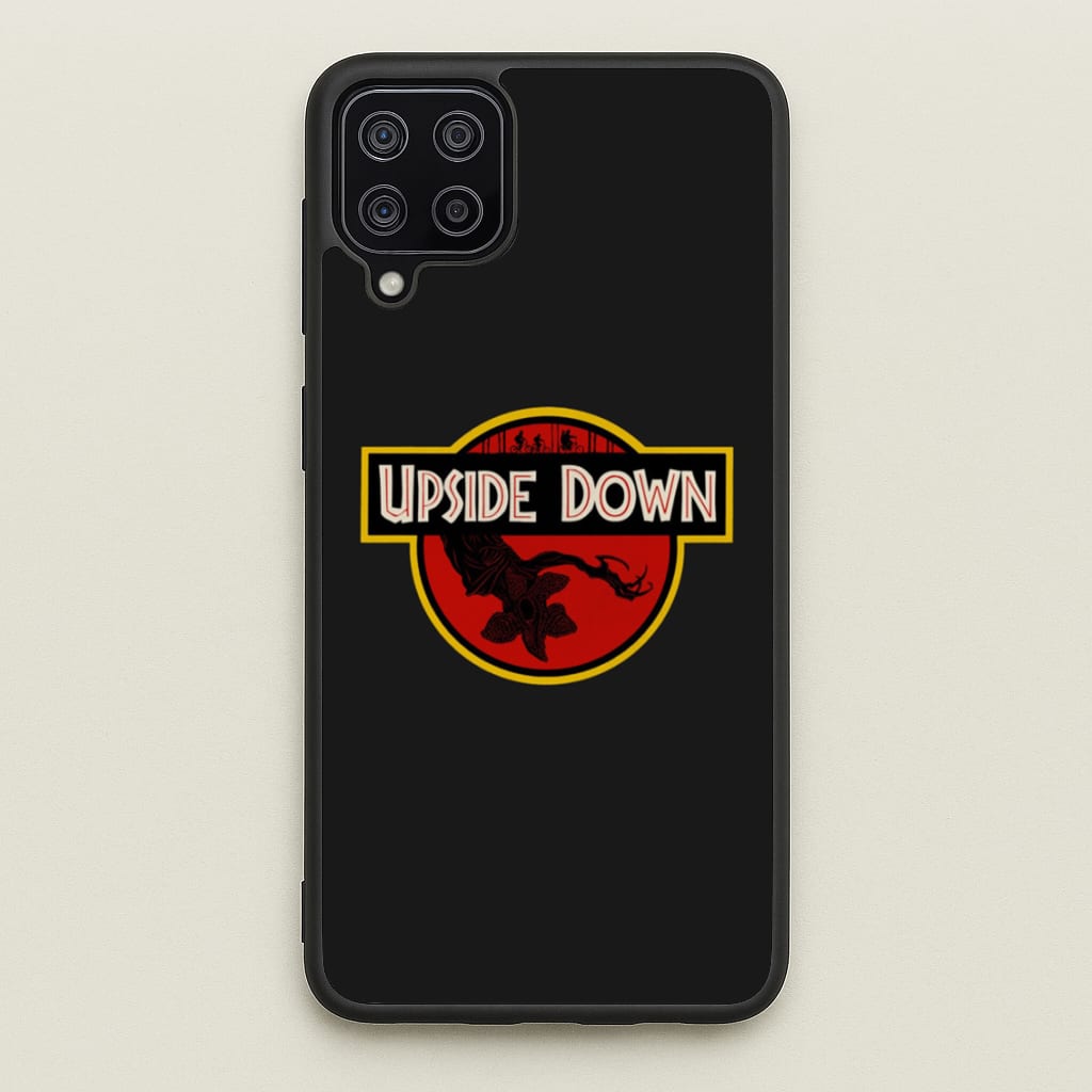 Upside Down - Jurassic Inspired Stranger - Stranger Things Phone Case for Galaxy A12
