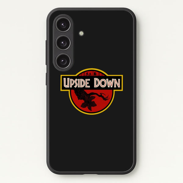Upside Down - Jurassic Inspired Stranger - Stranger Things Phone Case for Galaxy S24 Plus