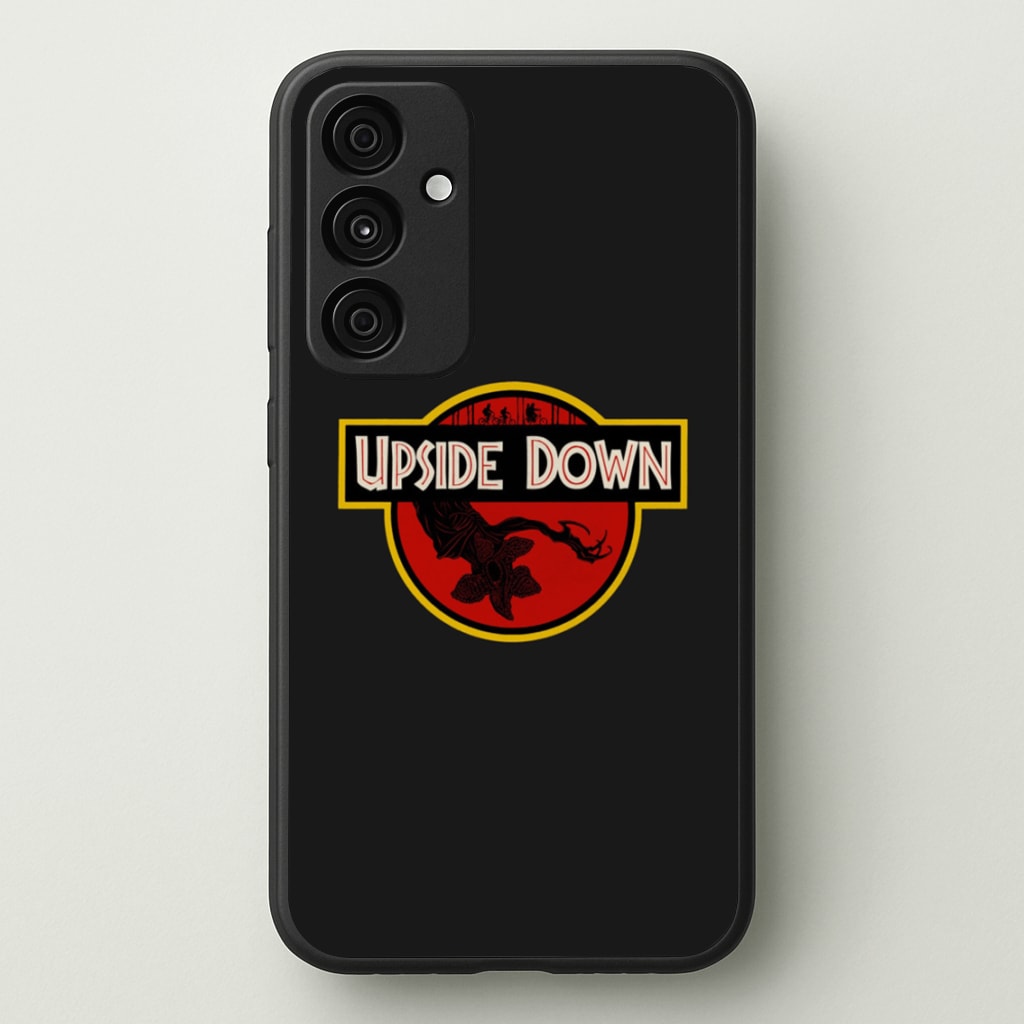 Upside Down - Jurassic Inspired Stranger - Stranger Things Phone Case for Galaxy A55