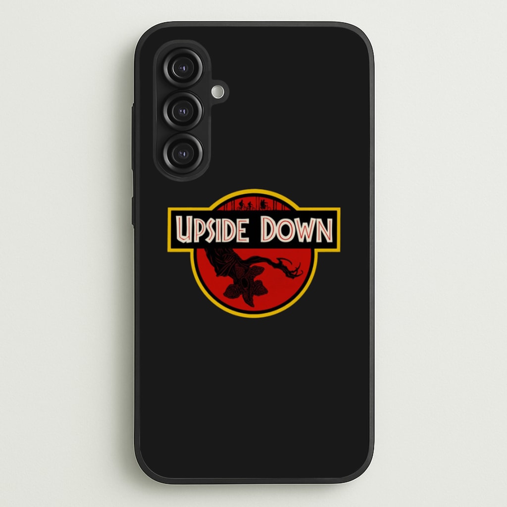 Upside Down - Jurassic Inspired Stranger - Stranger Things Phone Case for Galaxy S23FE