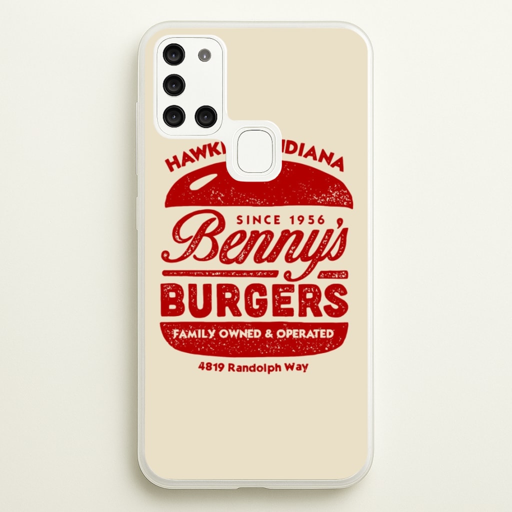 Benny's Burgers - Stranger Things Phone Case for Galaxy A21s