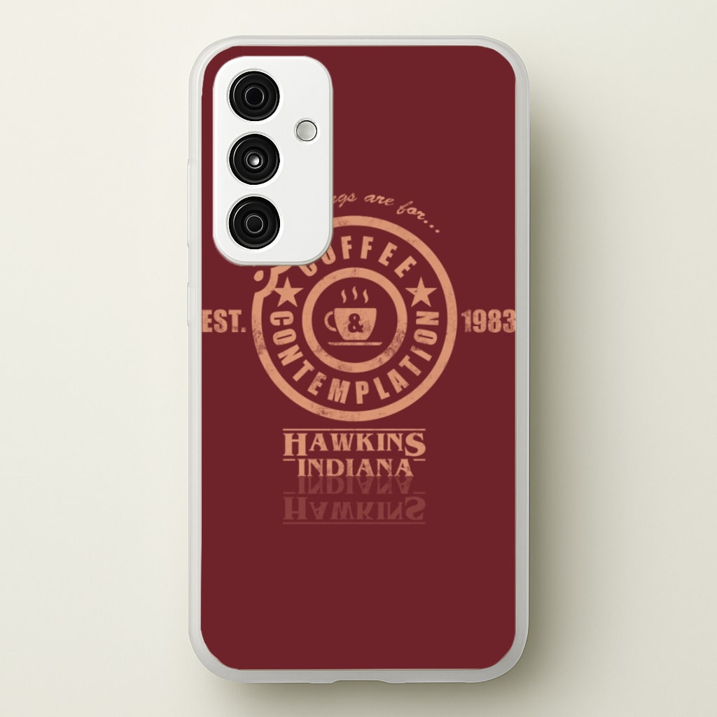 Coffee Contemplation - Stranger Things Phone Case for Galaxy A35