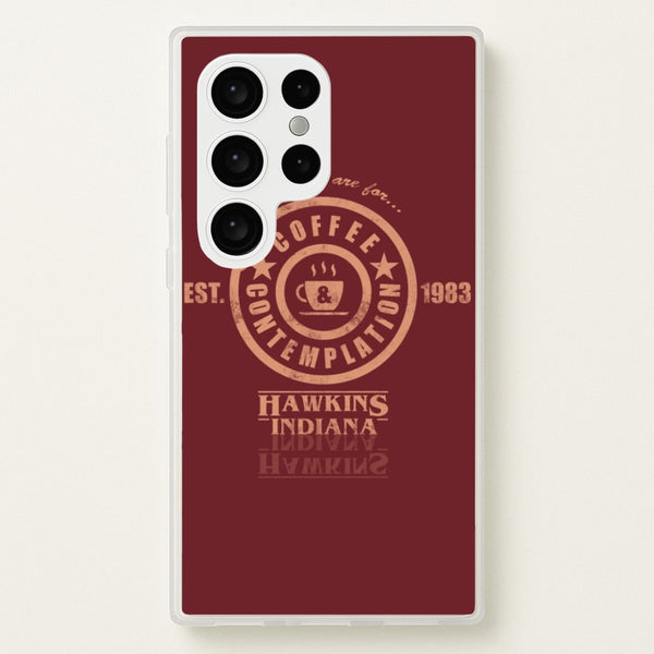 Coffee Contemplation - Stranger Things Phone Case for Galaxy S24 Ultra