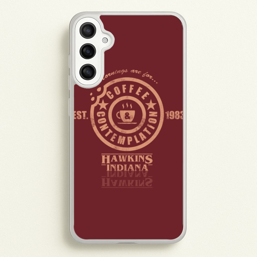 Coffee Contemplation - Stranger Things Phone Case for Galaxy A34