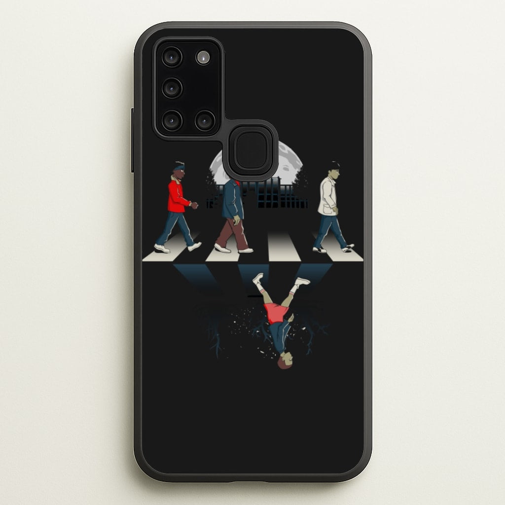 Upside Down Road - Stranger Things Phone Case for Galaxy A21s