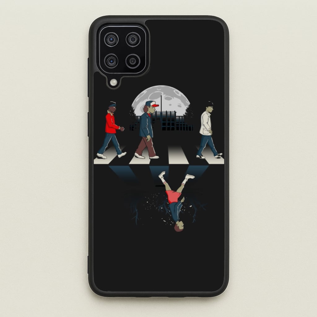 Upside Down Road - Stranger Things Phone Case for Galaxy A12