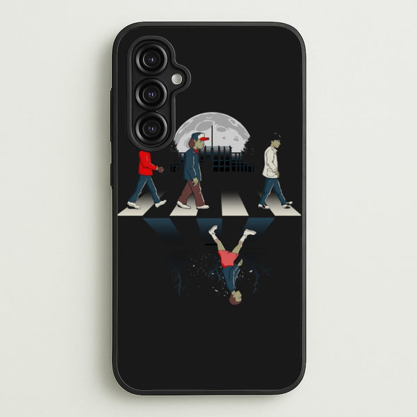 Upside Down Road - Stranger Things Phone Case for Galaxy A14