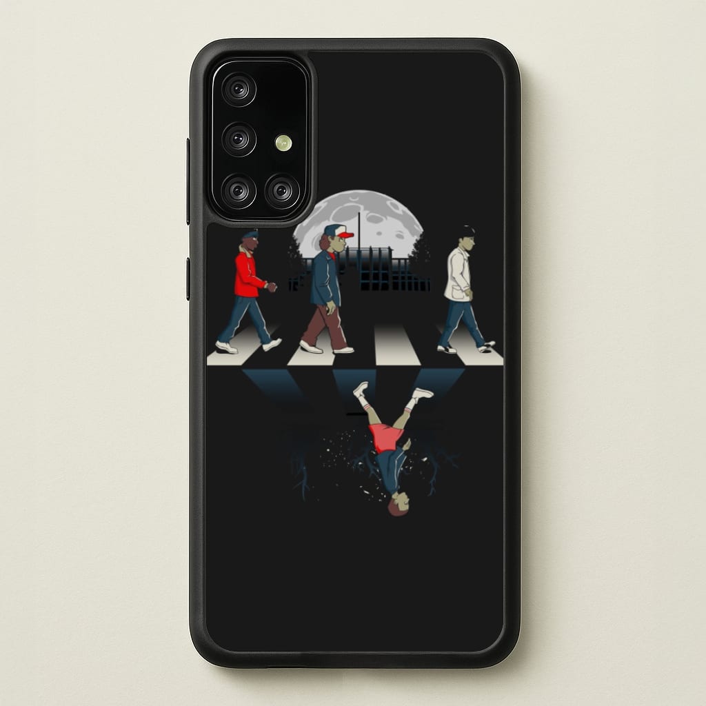 Upside Down Road - Stranger Things Phone Case for Galaxy A71