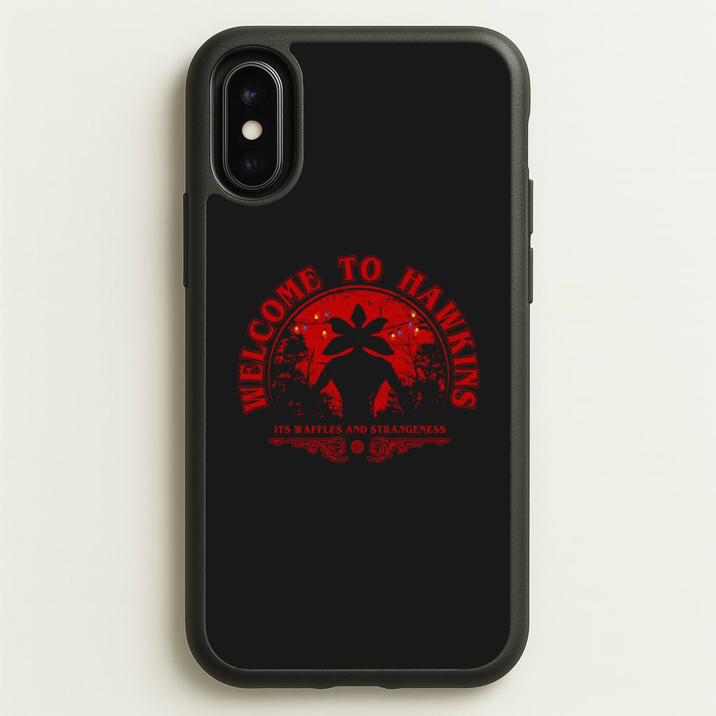 Welcome To Hawkings - Stranger Things Phone Case for iPhone X / XS