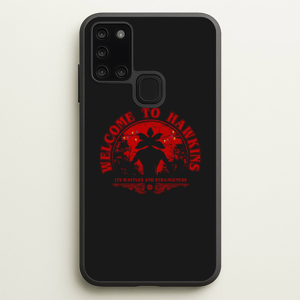Welcome To Hawkings - Stranger Things Phone Case for Galaxy A21s