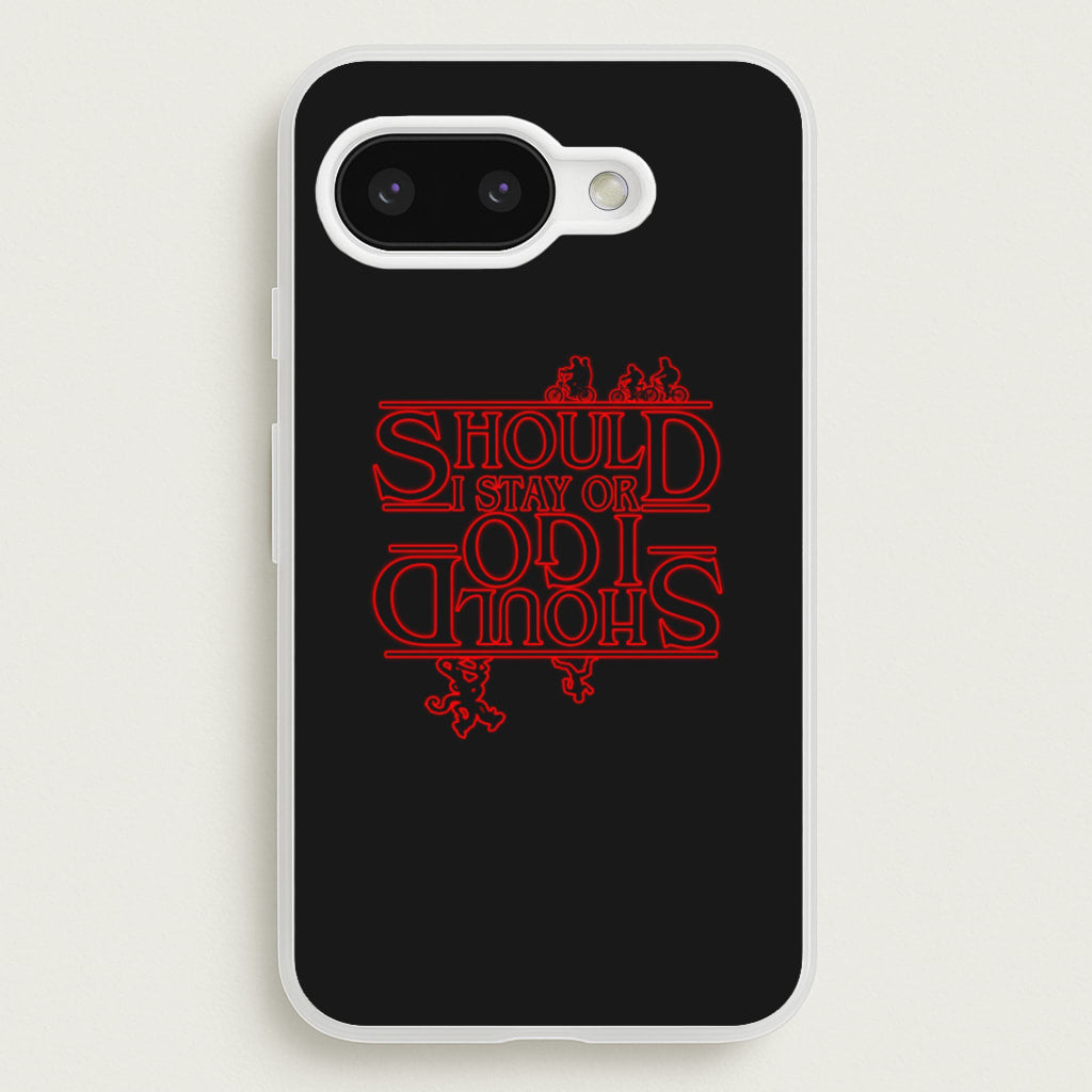 Should I Stay Or Should I Go Upside Down - Stranger Things Phone Case for Google Pixel 9a