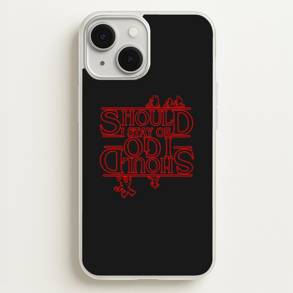Should I Stay Or Should I Go Upside Down - Stranger Things Phone Case for iPhone 13 Mini