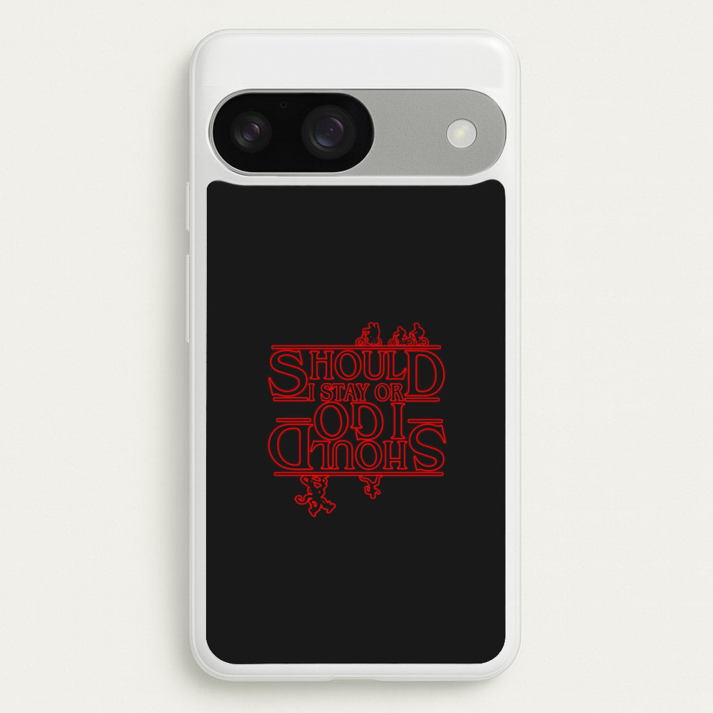 Should I Stay Or Should I Go Upside Down - Stranger Things Phone Case for Google Pixel 9 / 9 Pro