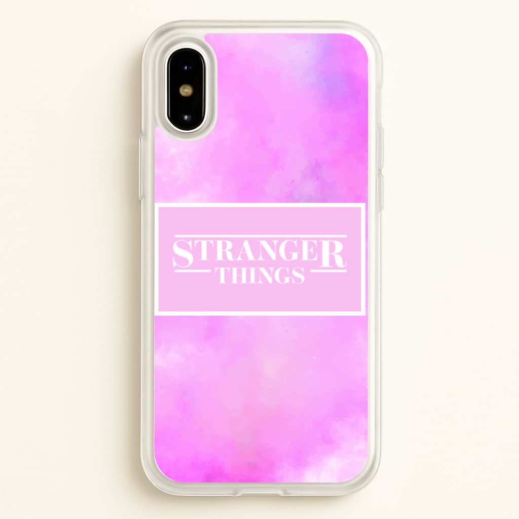 Pink Galaxy Stranger - Stranger Things Phone Case for iPhone X / XS
