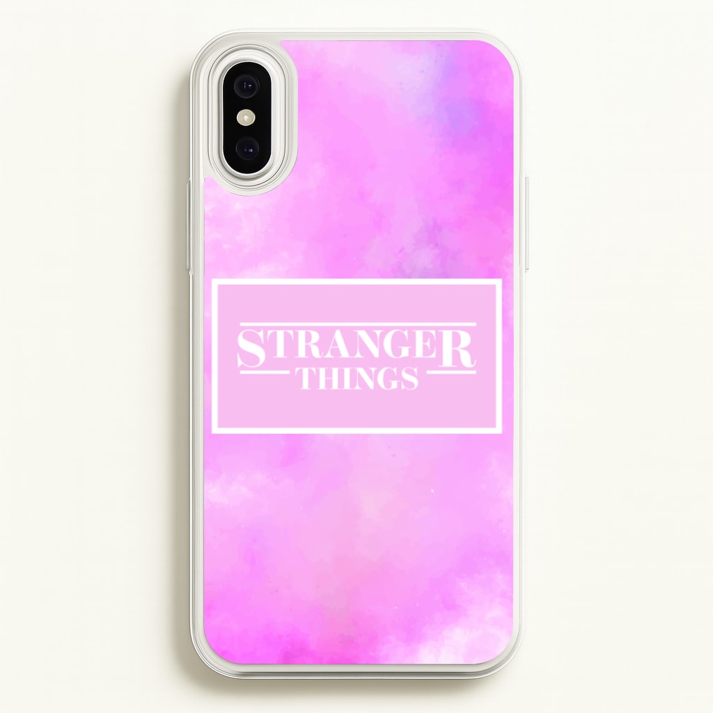 Pink Galaxy Stranger - Stranger Things Phone Case for iPhone XS Max