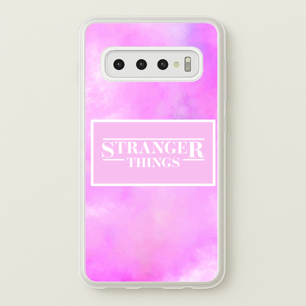 Pink Galaxy Stranger  - Stranger Things Phone Case for Galaxy S10