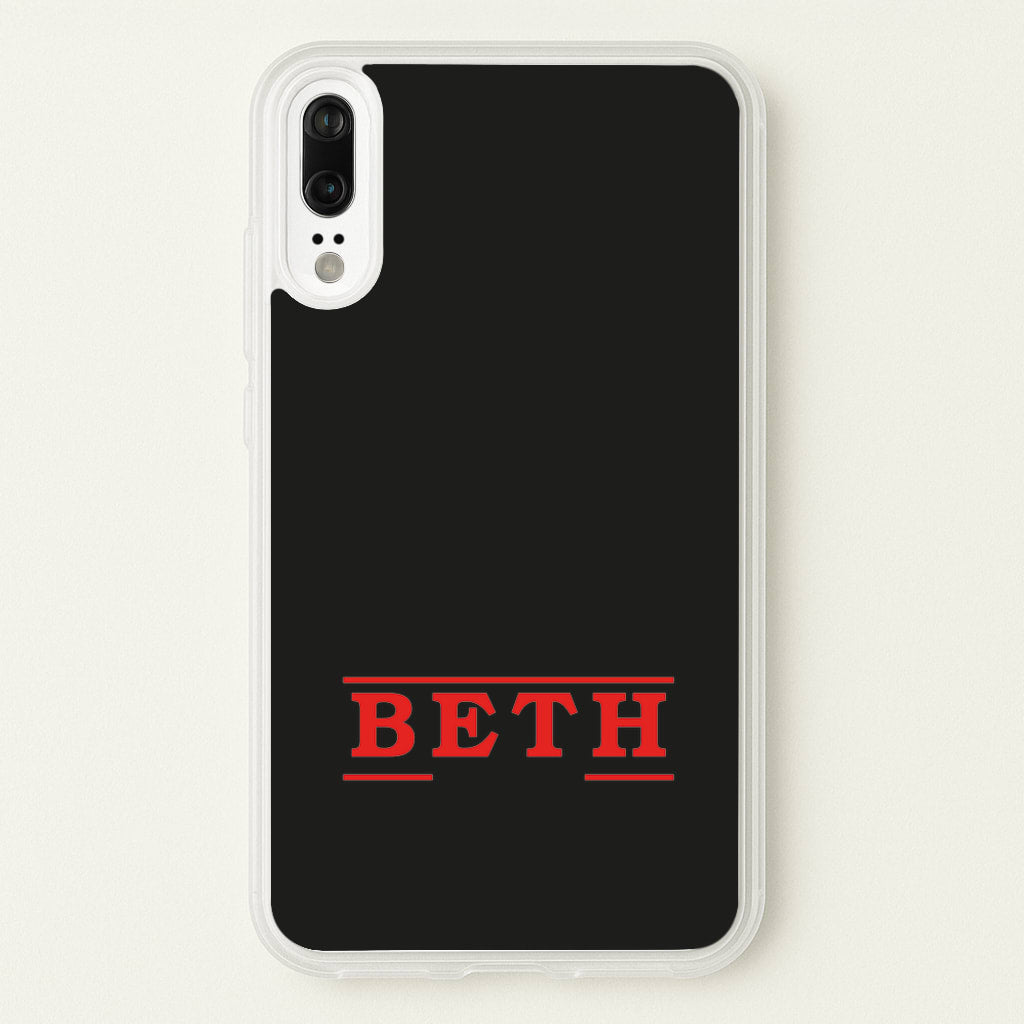Title - Personalised Stranger - Stranger Things Phone Case for Huawei P20