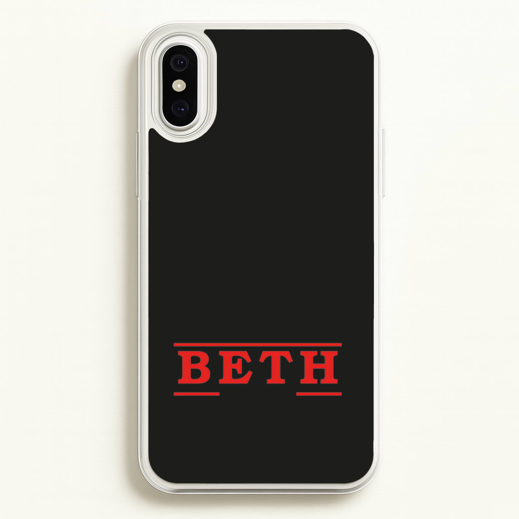 Title - Personalised Stranger - Stranger Things Phone Case for iPhone XS Max