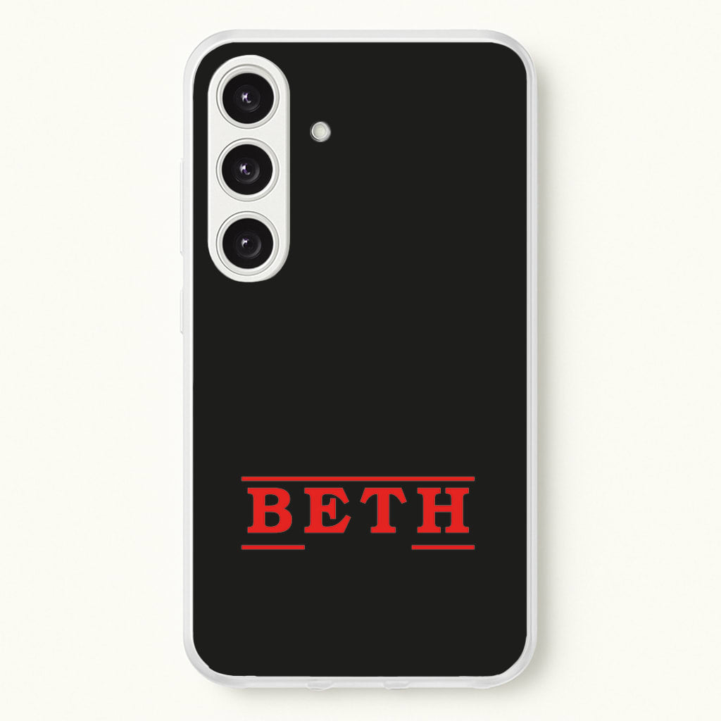 Title - Personalised Stranger - Stranger Things Phone Case for Galaxy S24FE