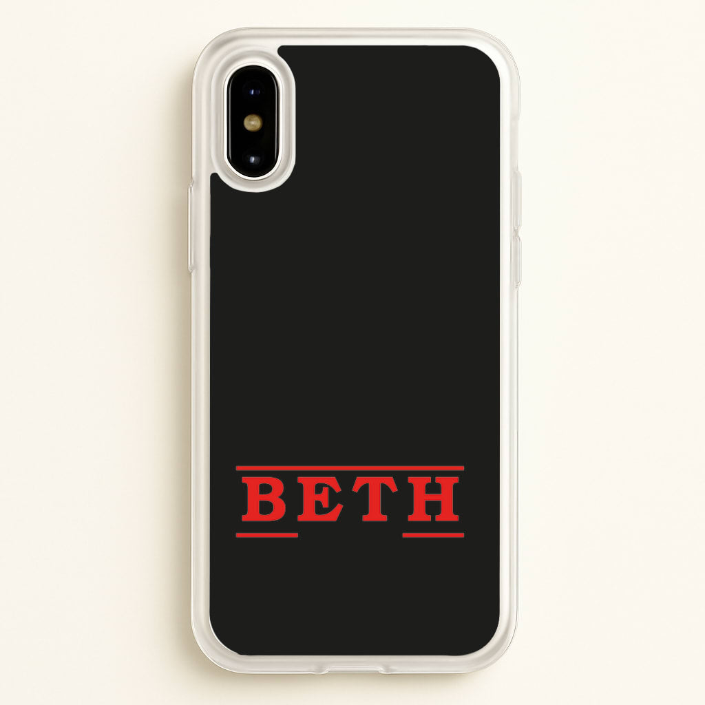 Title - Personalised Stranger - Stranger Things Phone Case for iPhone X / XS