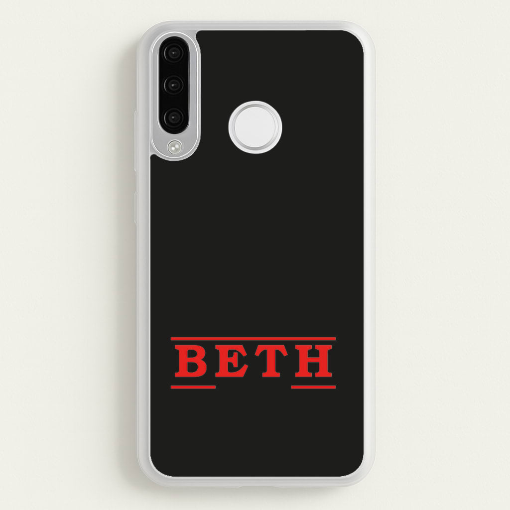 Title - Personalised Stranger - Stranger Things Phone Case for Huawei P30 Lite