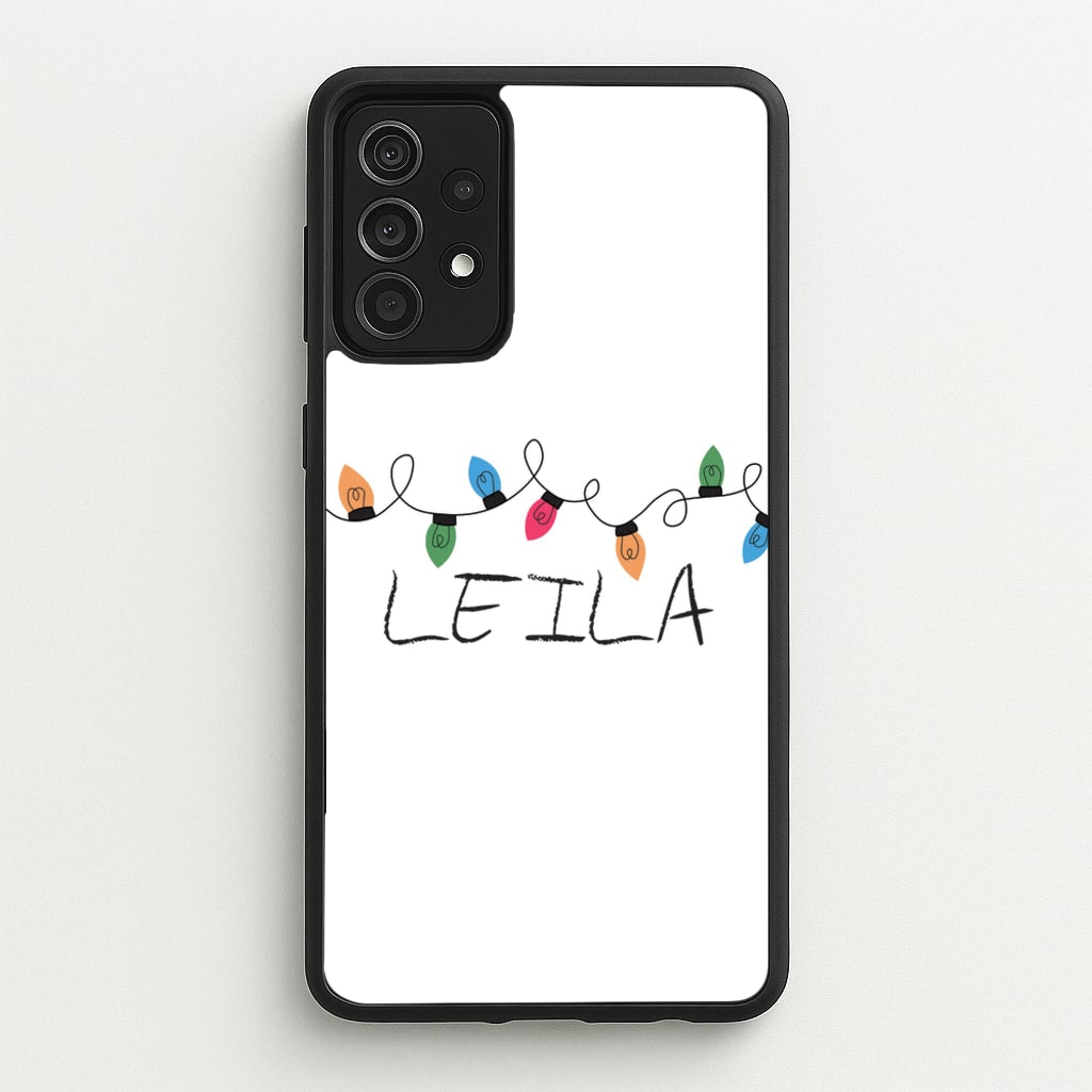 Fairy Lights - Personalised Stranger - Stranger Things Phone Case for Galaxy A52 / A52s
