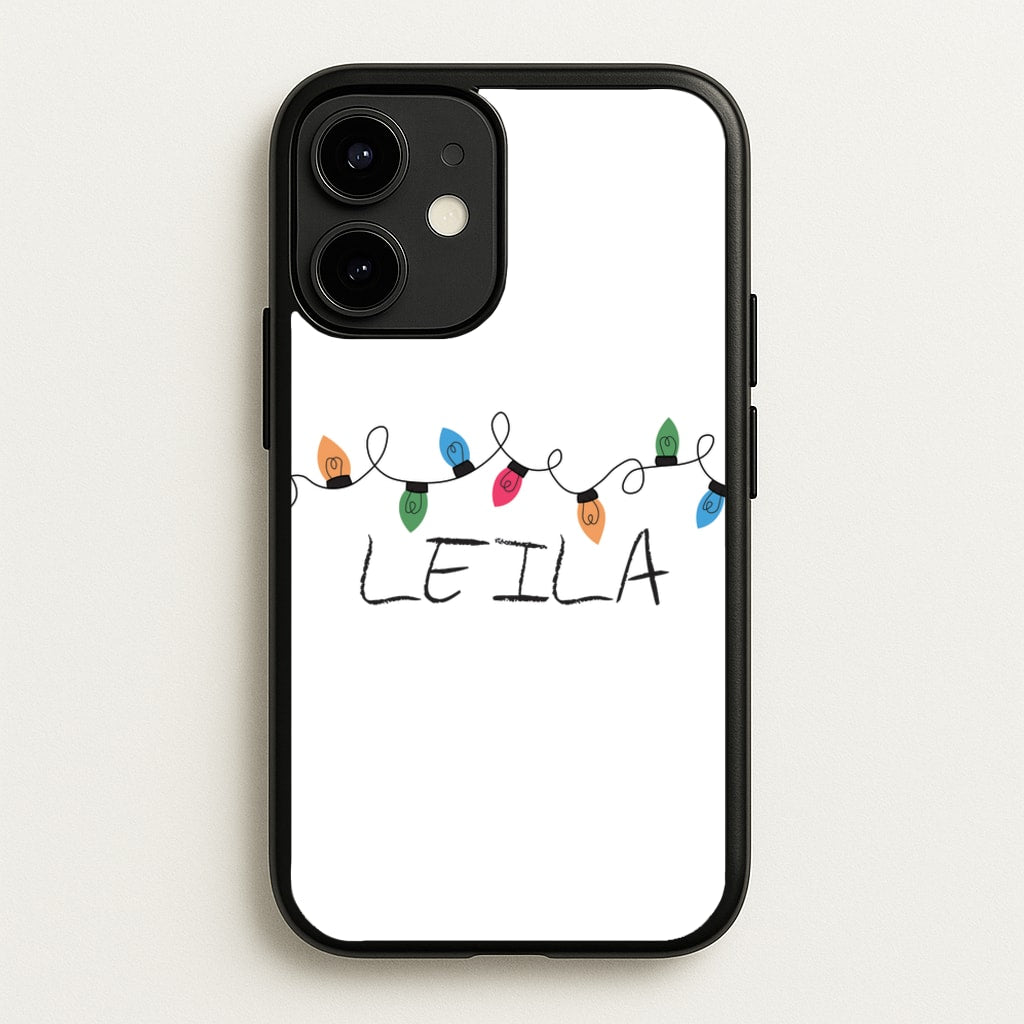 Fairy Lights - Personalised Stranger - Stranger Things Phone Case for iPhone 12 / 12 Pro