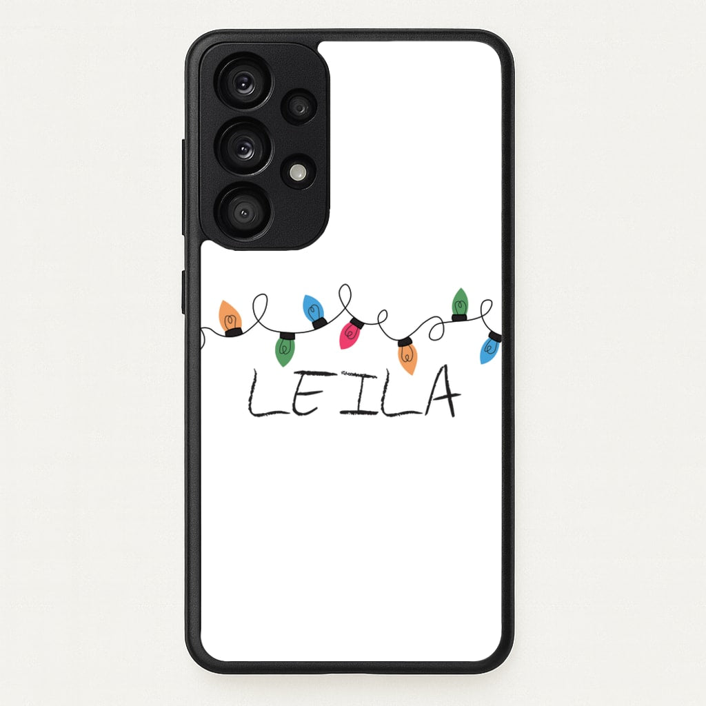 Fairy Lights - Personalised Stranger - Stranger Things Phone Case for Galaxy A53