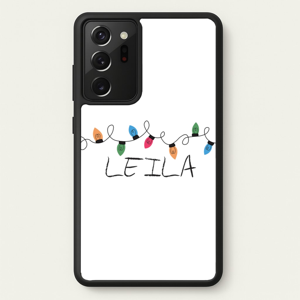 Fairy Lights - Personalised Stranger - Stranger Things Phone Case for Galaxy Note 20 Ultra