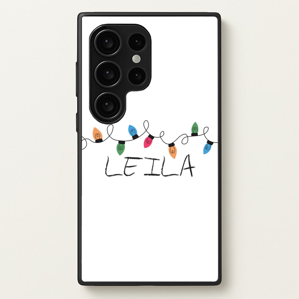 Fairy Lights - Personalised Stranger - Stranger Things Phone Case for Galaxy S24 Ultra