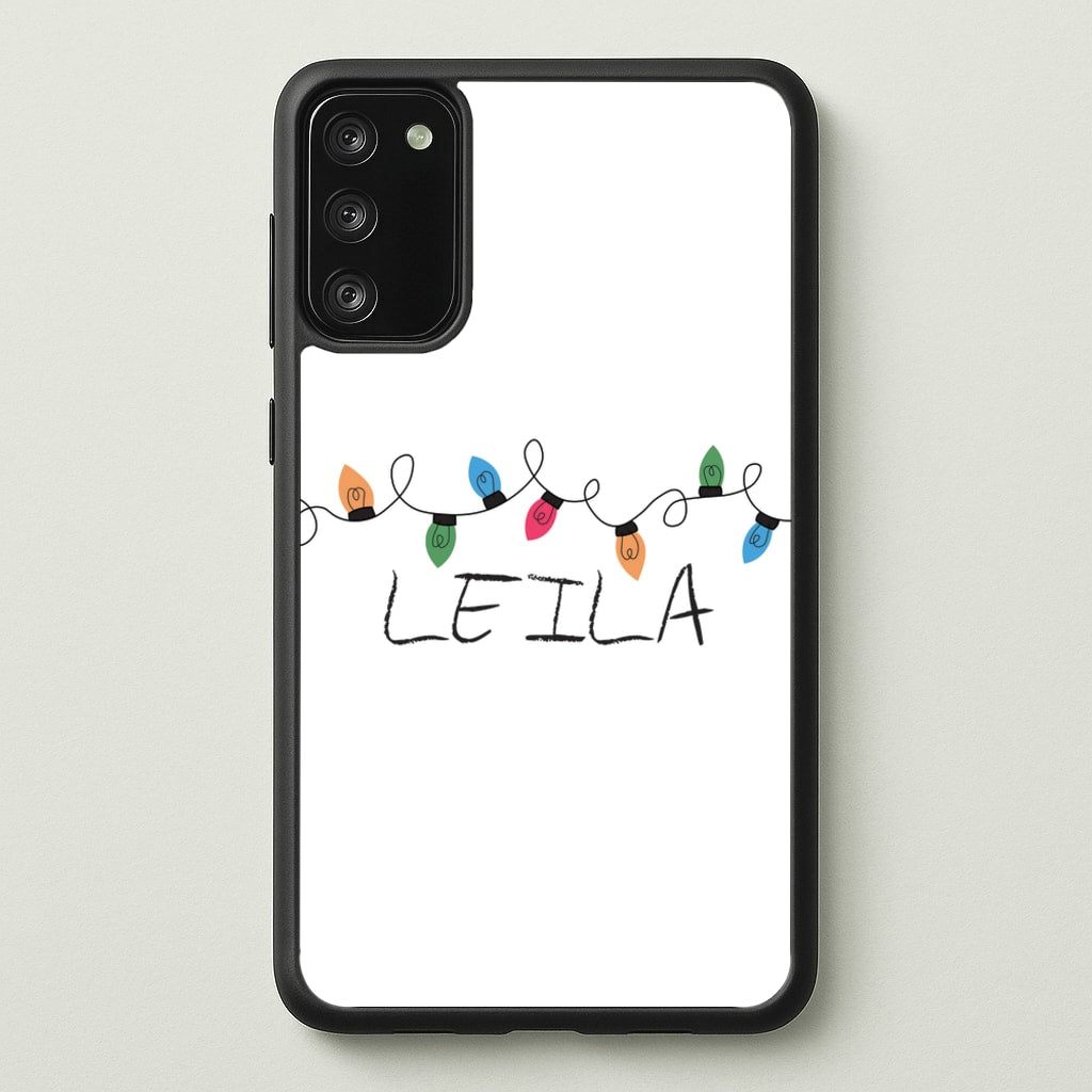 Fairy Lights - Personalised Stranger - Stranger Things Phone Case for Galaxy A41