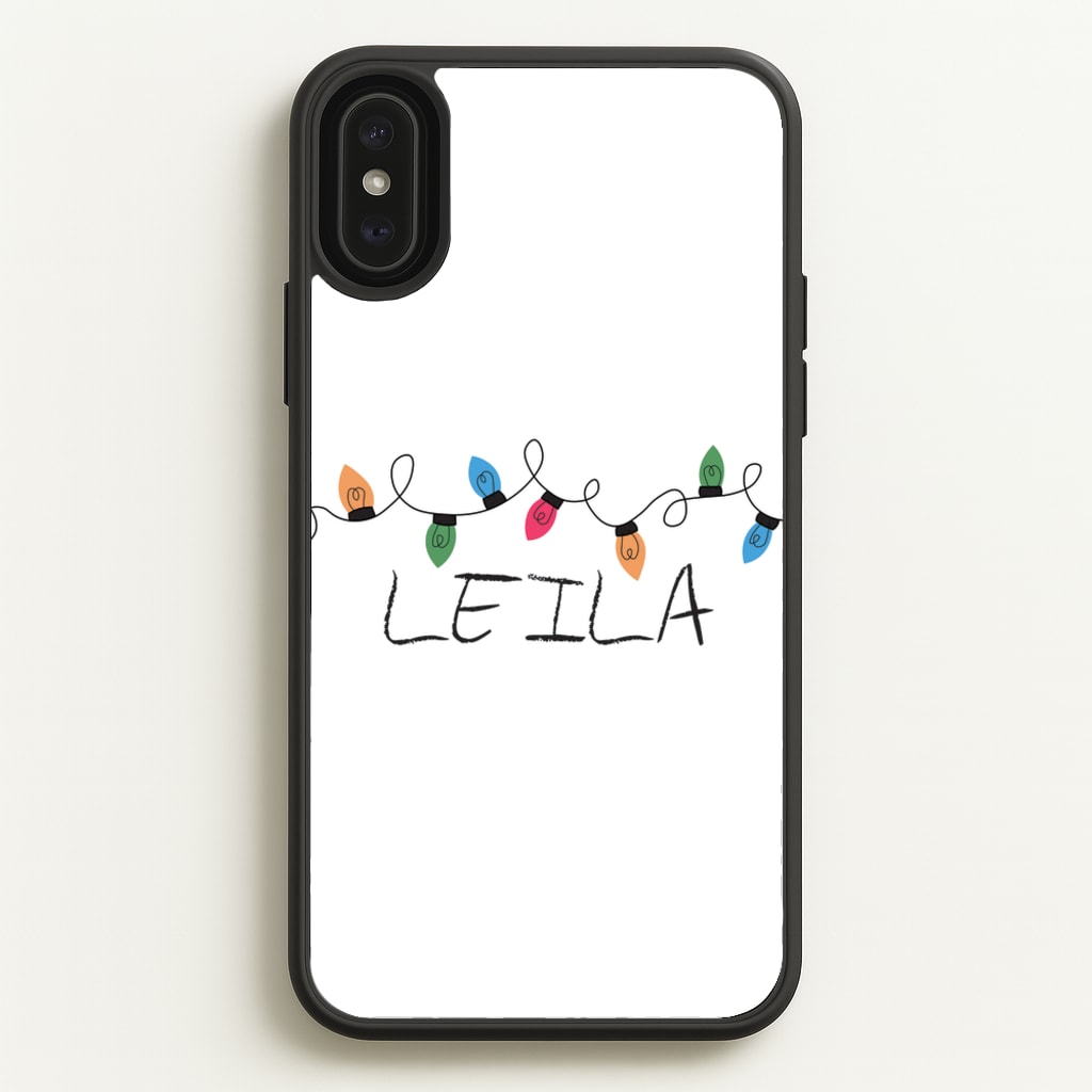 Fairy Lights - Personalised Stranger - Stranger Things Phone Case for iPhone XS Max