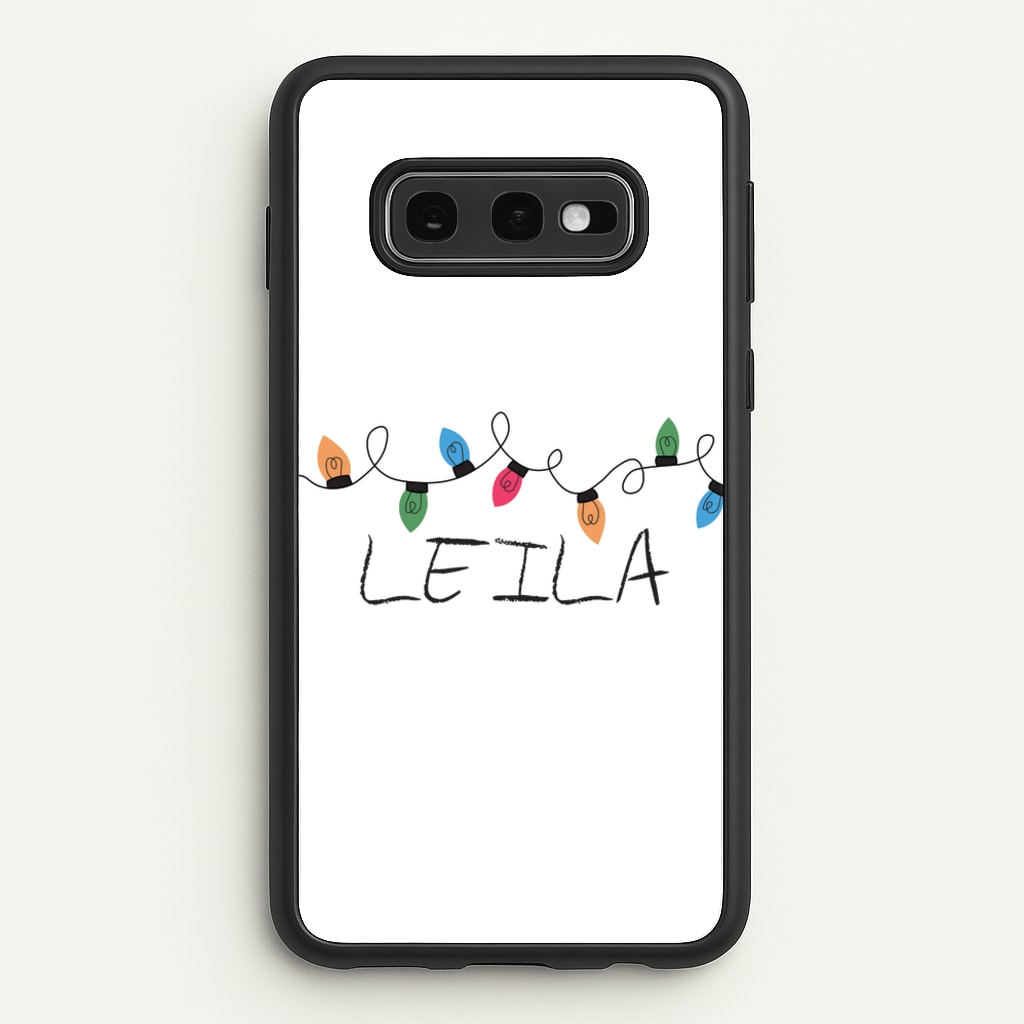 Fairy Lights - Personalised Stranger - Stranger Things Phone Case for Galaxy S10e